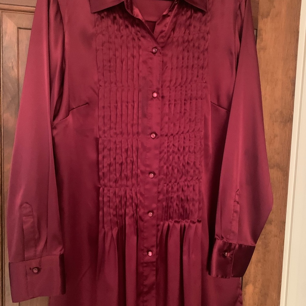 Burgundy dress shirt